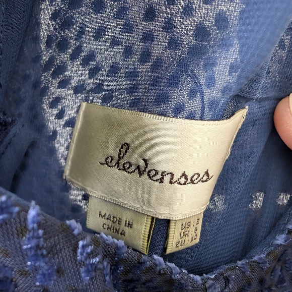 💘 Anthropologie Elevenses Blue Halter Jumpsuit - Picture 4 of 7